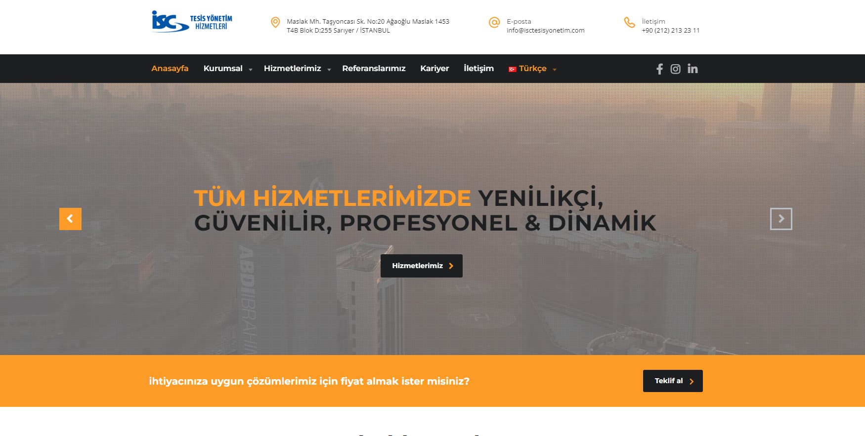 İSC Facility Management | Company Website